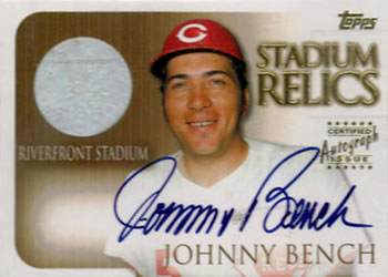 2000 Topps - Stadium Autograph Relics #SR4 Johnny Bench  Front